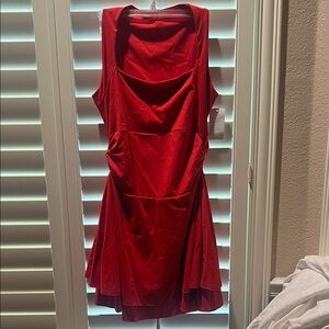Elegant Red Sleeveless Dress